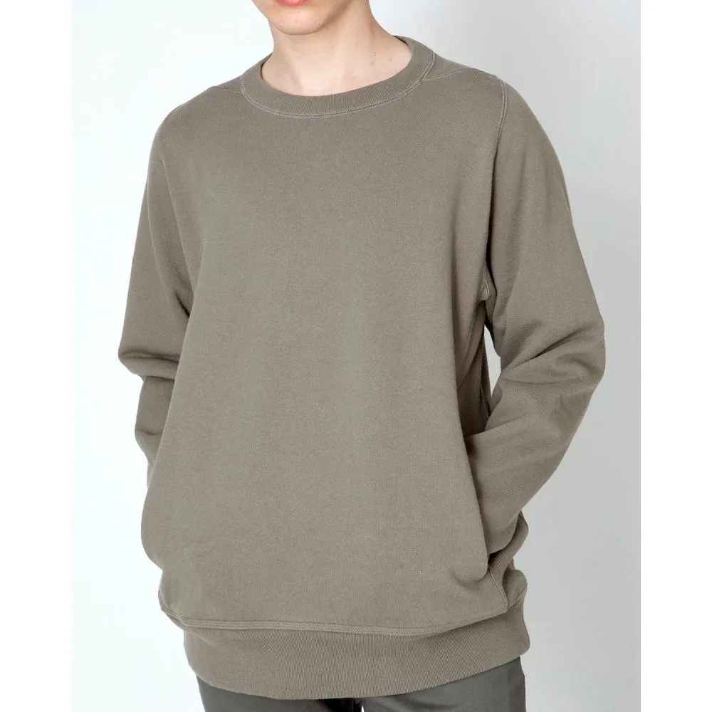 NONNATIVE DWELLER CREW PULLOVER COTTON SWEAT-CEMENT