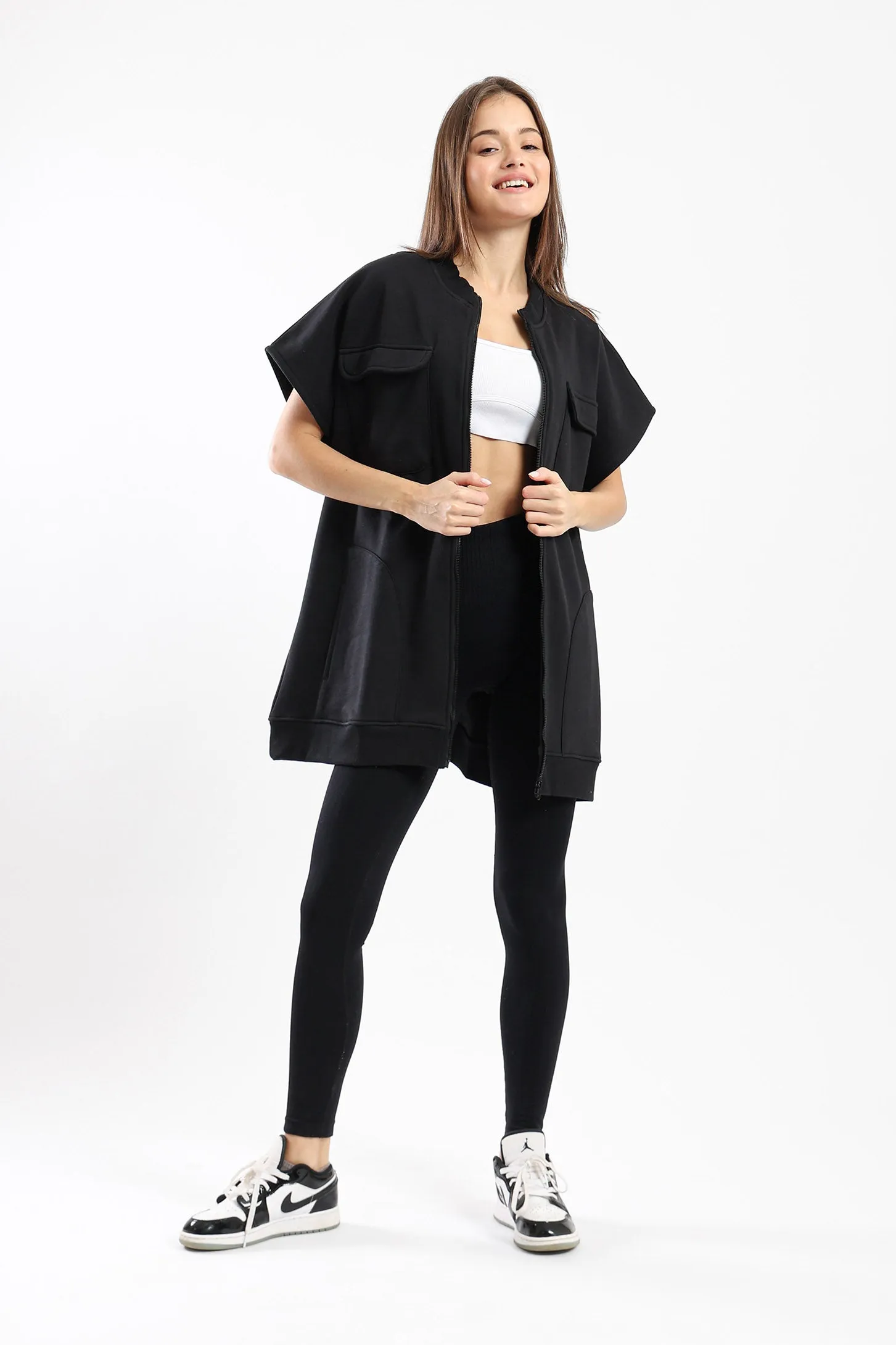 OVERSIZED VEST - BLACK