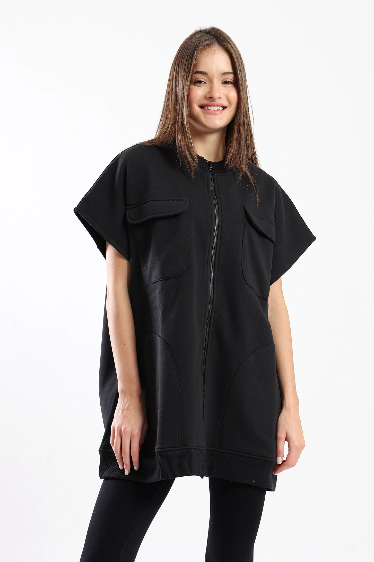 OVERSIZED VEST - BLACK