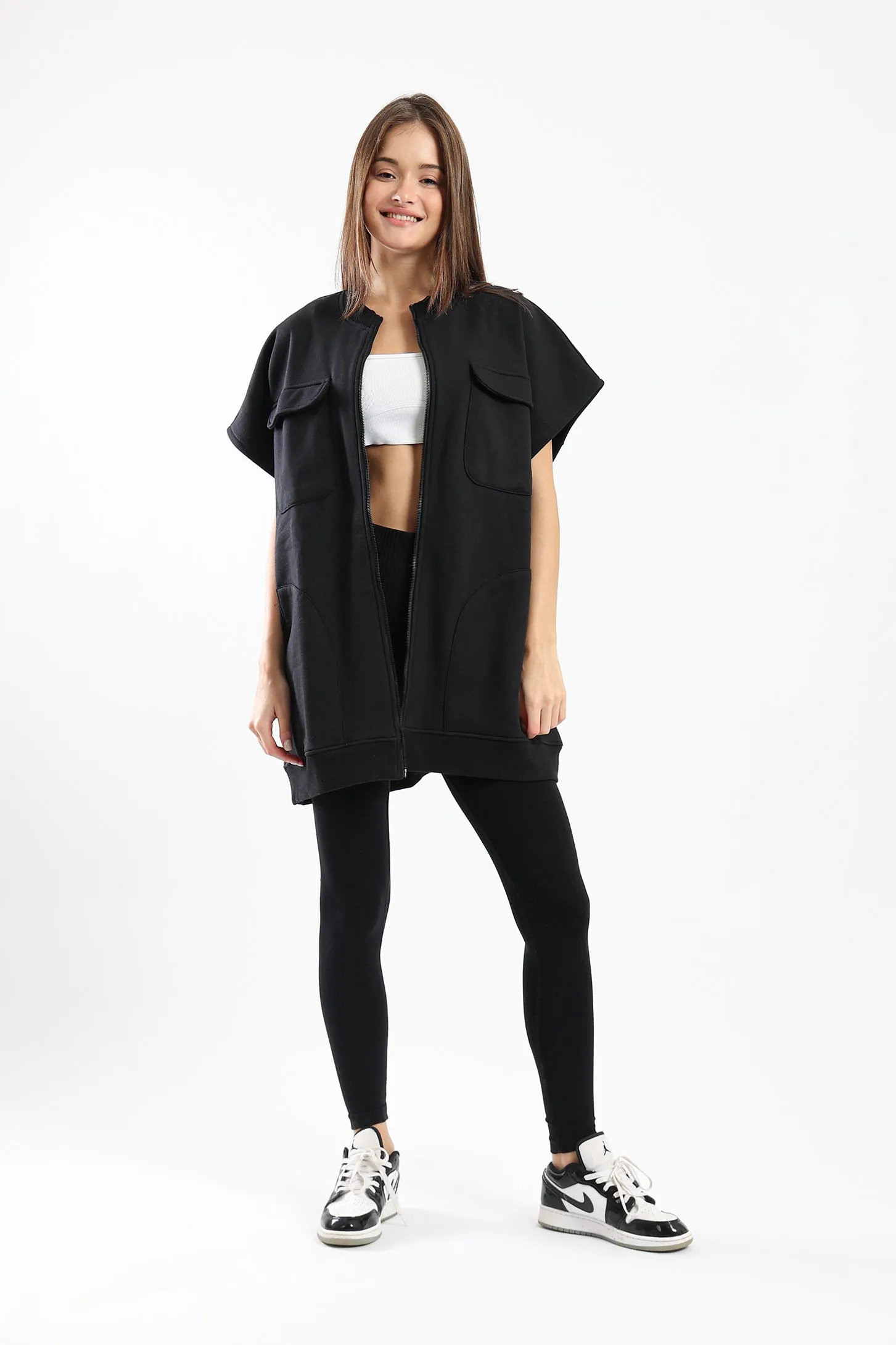 OVERSIZED VEST - BLACK