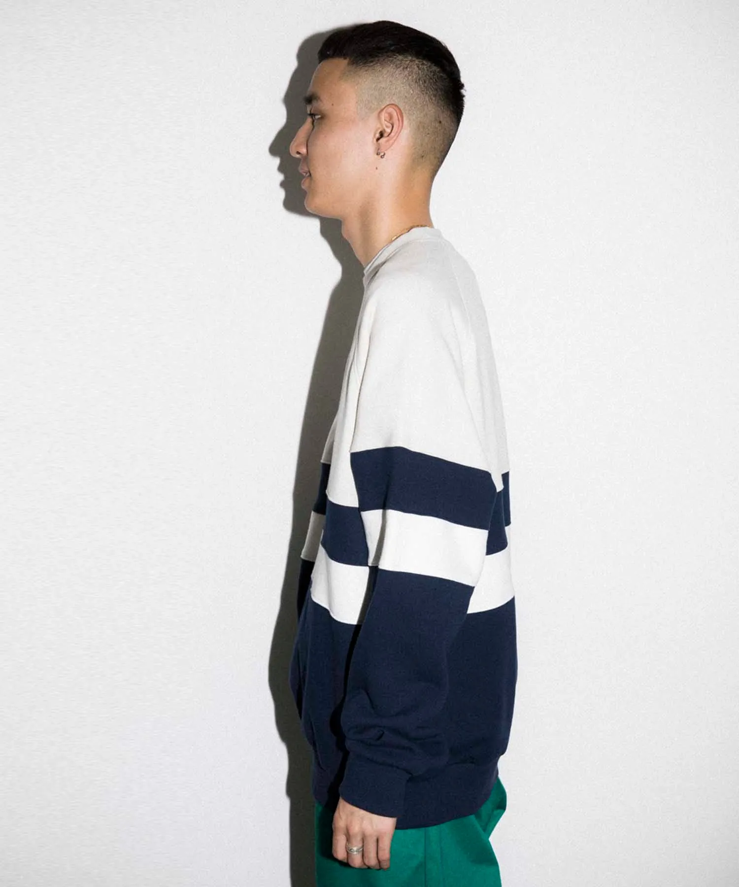 PANELED CREWNECK SWEAT