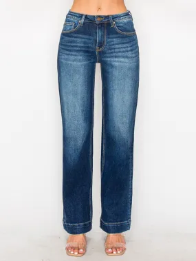 Risen High Rise Straight Jeans - Dark Wash