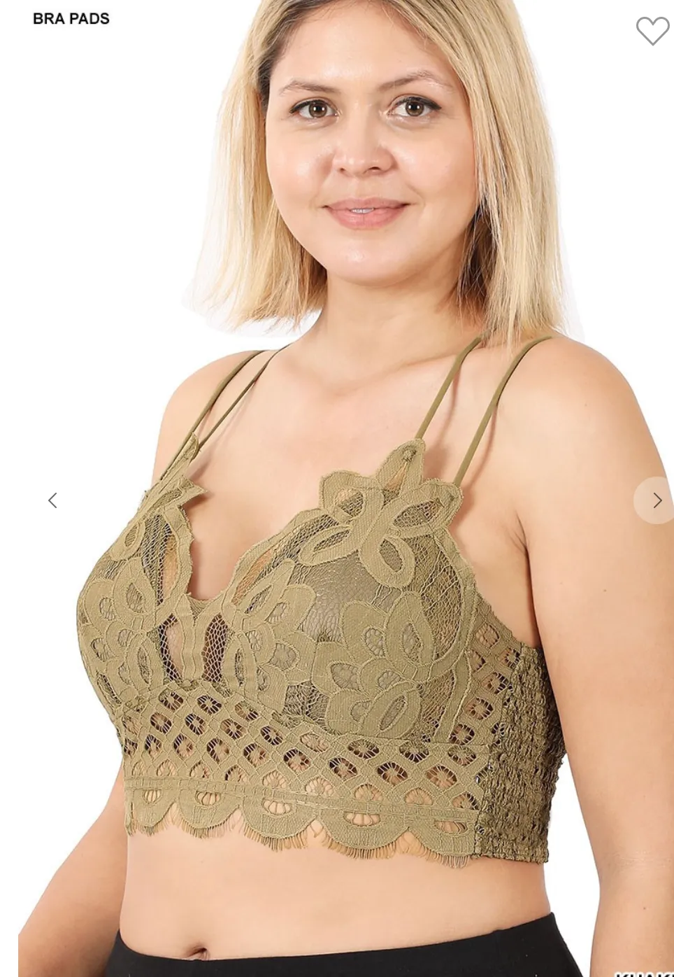 Sexy Lace Bralette 1X to 3X