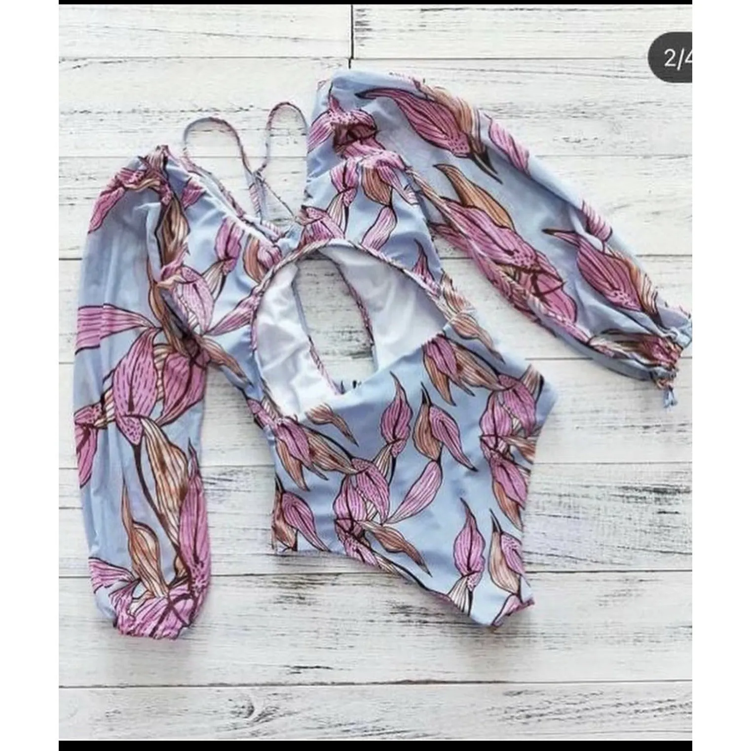 Sexy one-piece printed bikini swimsuit