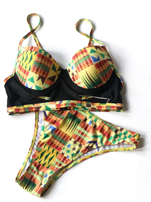 Sexy Push Up Geometric Patterns Bikini Sets