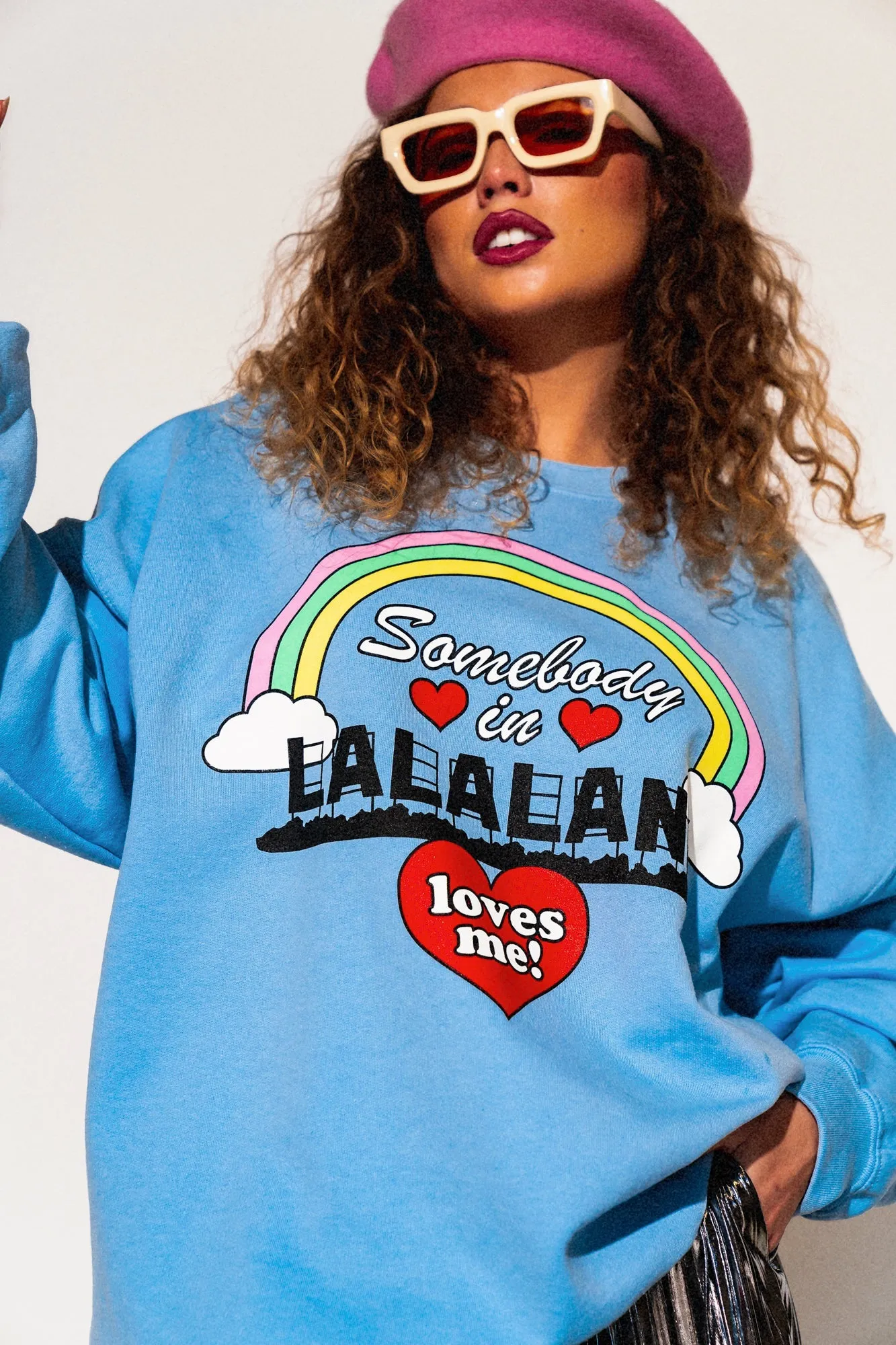 Somebody in Lalaland Loves Me Oversized Pullover