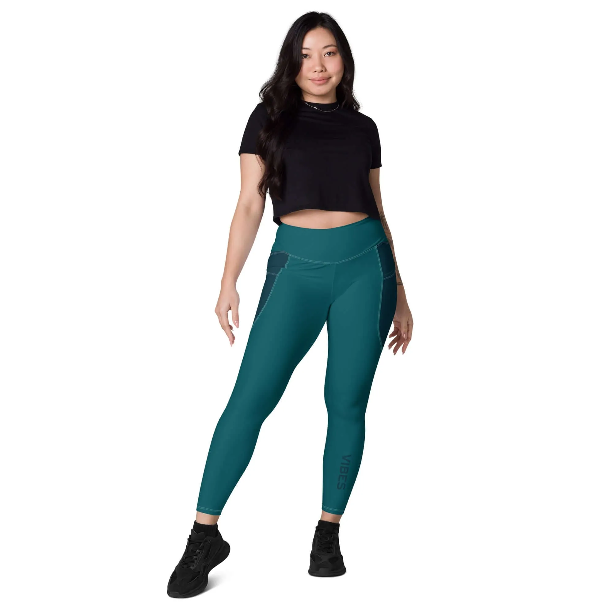 TOV Leggings mit Taschen VIBES (Blau)