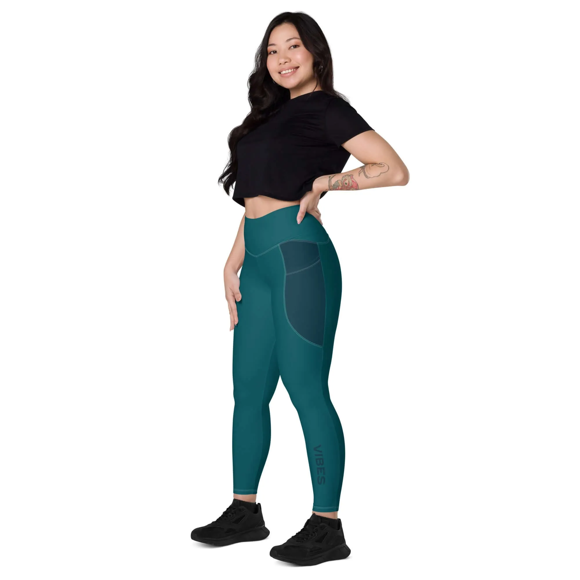 TOV Leggings mit Taschen VIBES (Blau)