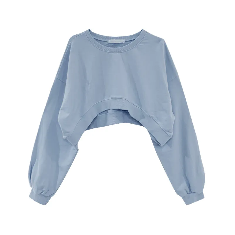 Towards Our Wildest Dreams cropped pullover sweatshirt