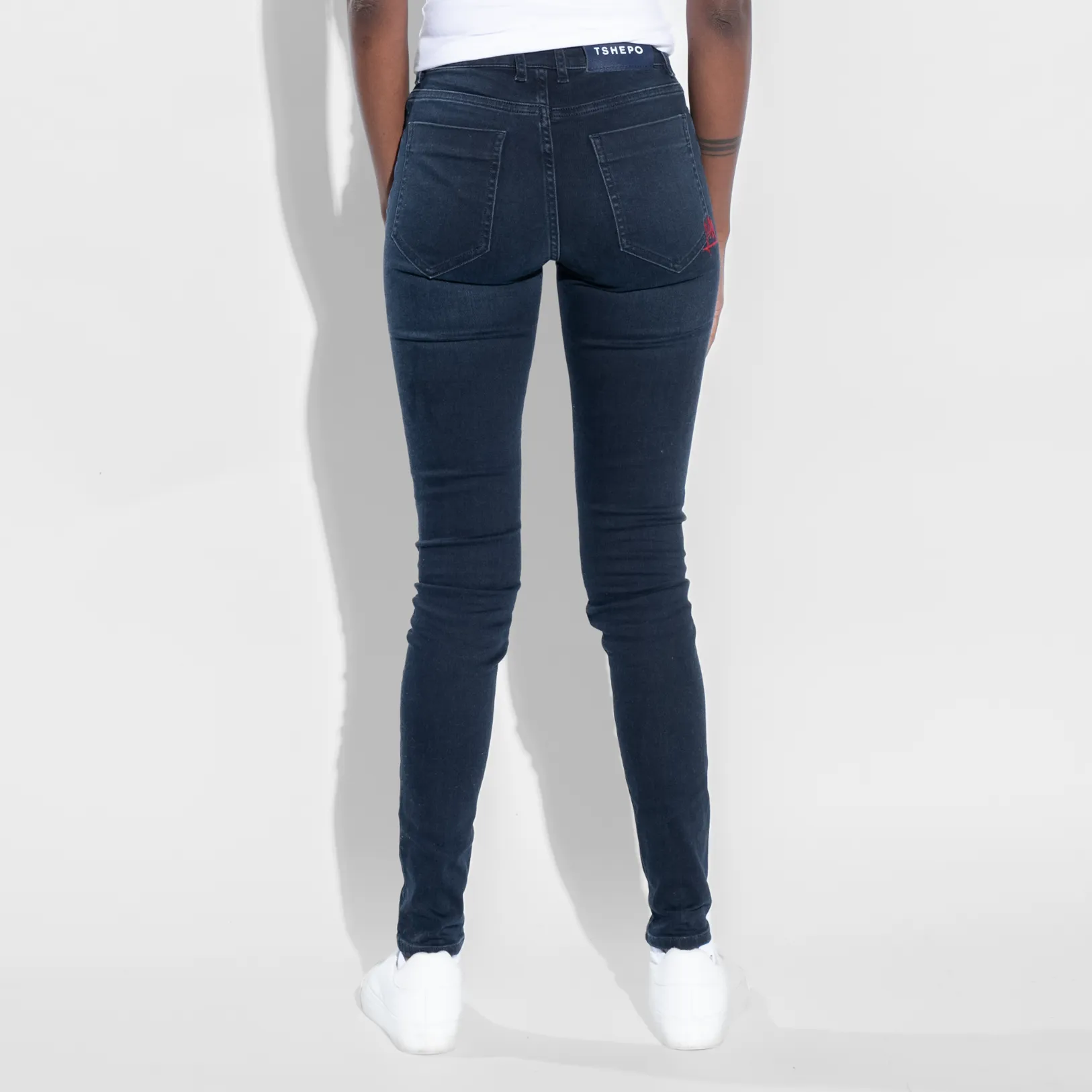 TSHEPO LADIES SKINNY ROYAL TAKALANI JEANS, INDIGO