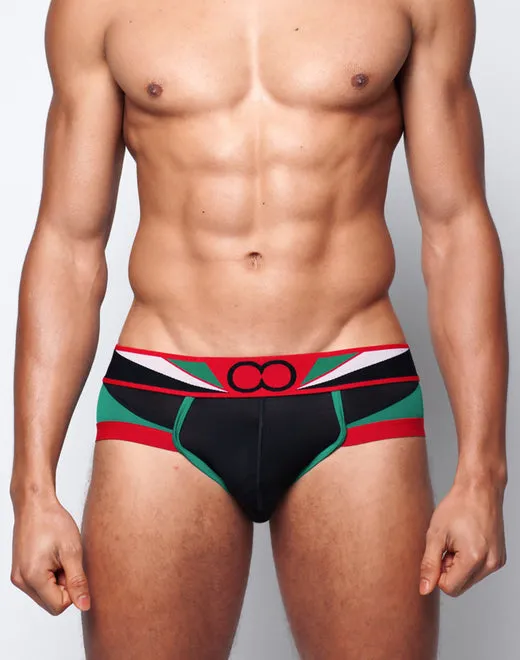 U20 Vavoom Brief Underwear - Black/Green