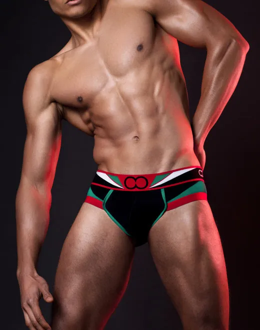 U20 Vavoom Brief Underwear - Black/Green