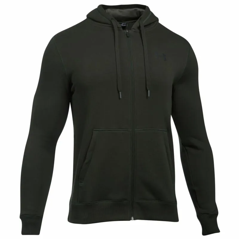 Under Armour Mens Rival Fitted Full Zip Hoody Hoodie Hooded Top Breathable Mesh