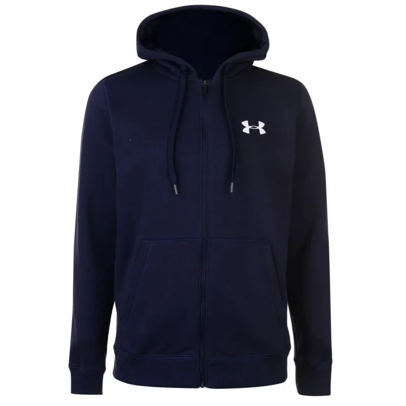 Under Armour Mens Rival Fitted Full Zip Hoody Hoodie Hooded Top Breathable Mesh