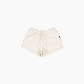 WOMEN'S STAPLE RELAXED SWEAT SHORTS - CREAM